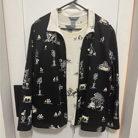 Koret Jackets & Blazers - 2 piece set: Black jacket with matching reverse color top 🐙